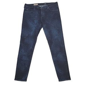 AG Legging Ankle Super Skinny 31R (31x27.5 8.5 Low Rise) Scale Pattern Jeans A18